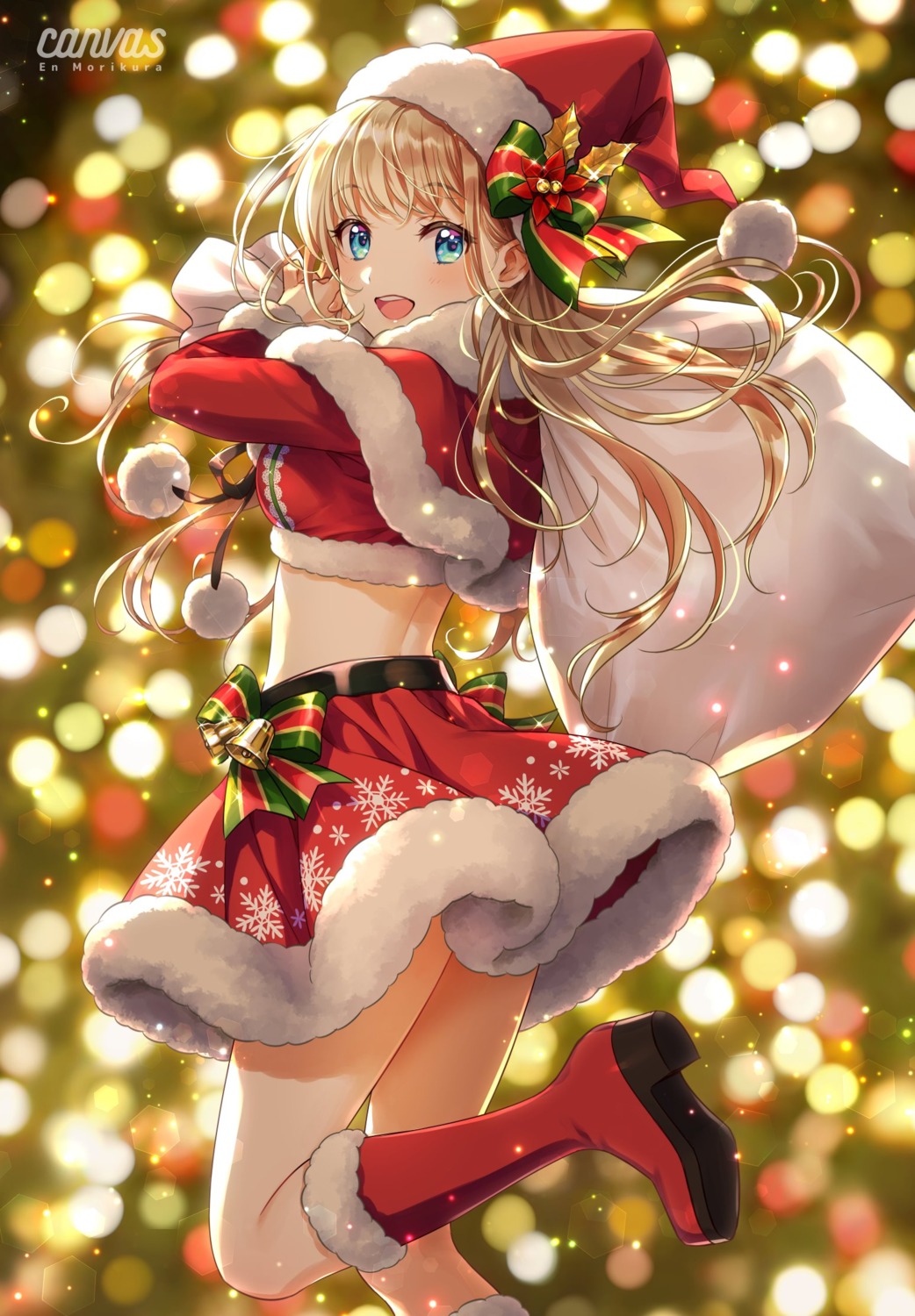 christmas heels morikura_en skirt_lift