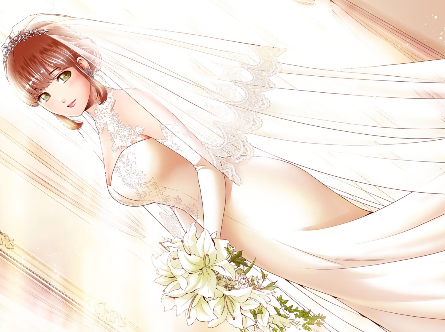 sasuga kei domestic na kanojo tachibana hina dress wedding dress | #972149  | yande.re