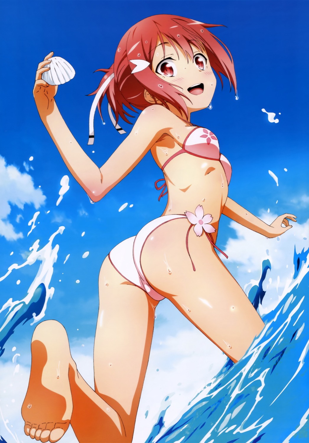 ass bikini feet swimsuits wet yokomatsu_yuuma yuuki_yuuna yuuki_yuuna_wa_yuusha_de_aru