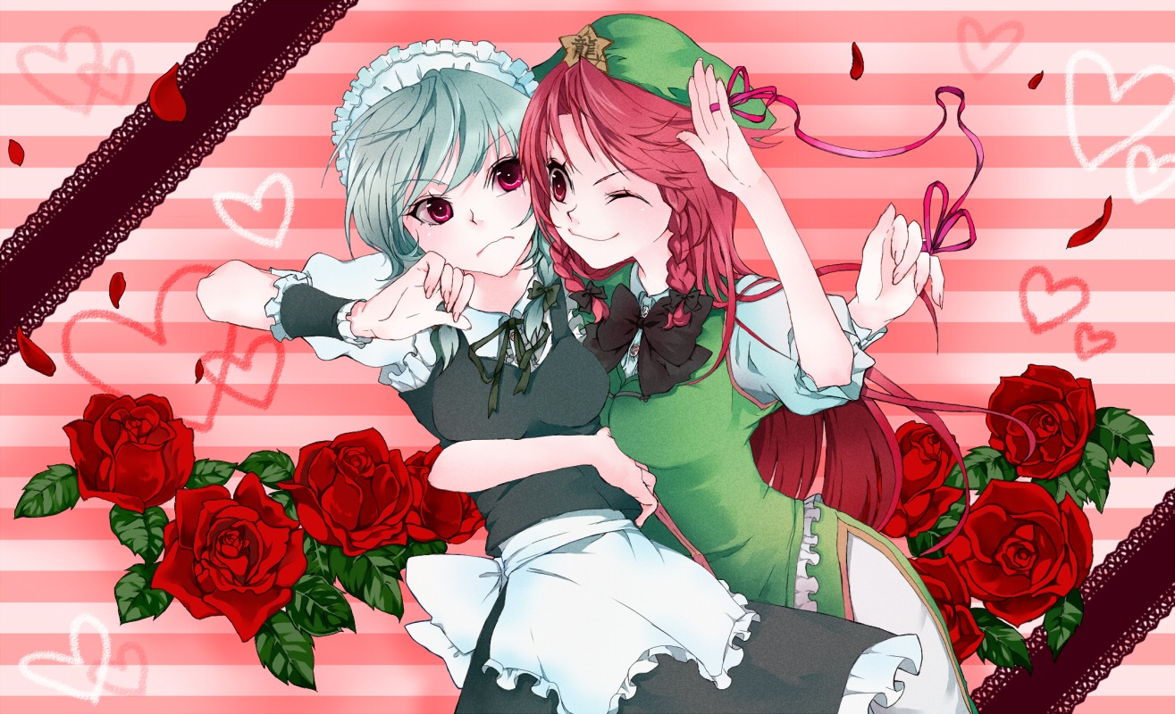 hong_meiling izayoi_sakuya katayama_kei touhou