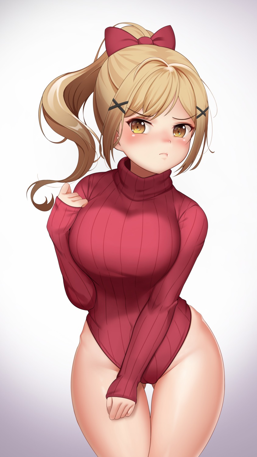 bang_dream! breast_hold dopamine70 ichigaya_arisa leotard sweater