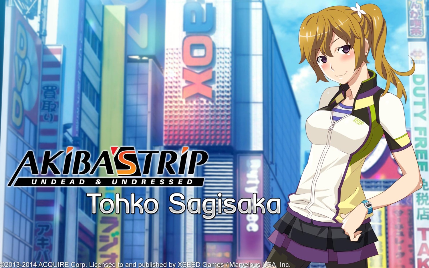 acquire_corp akiba's_trip bike_shorts tohko_sagisaka wallpaper watanabe_akio