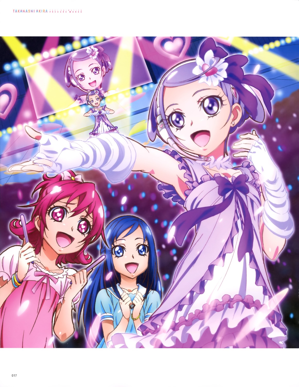 aida_mana dokidoki!_precure dress headphones hishikawa_rikka kenzaki_makoto precure