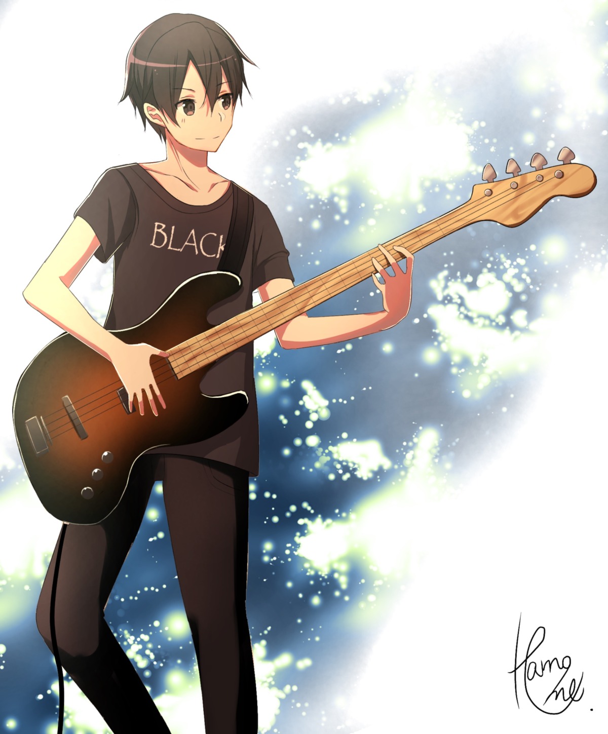 guitar kirito male sword_art_online sword_art_online_alicization