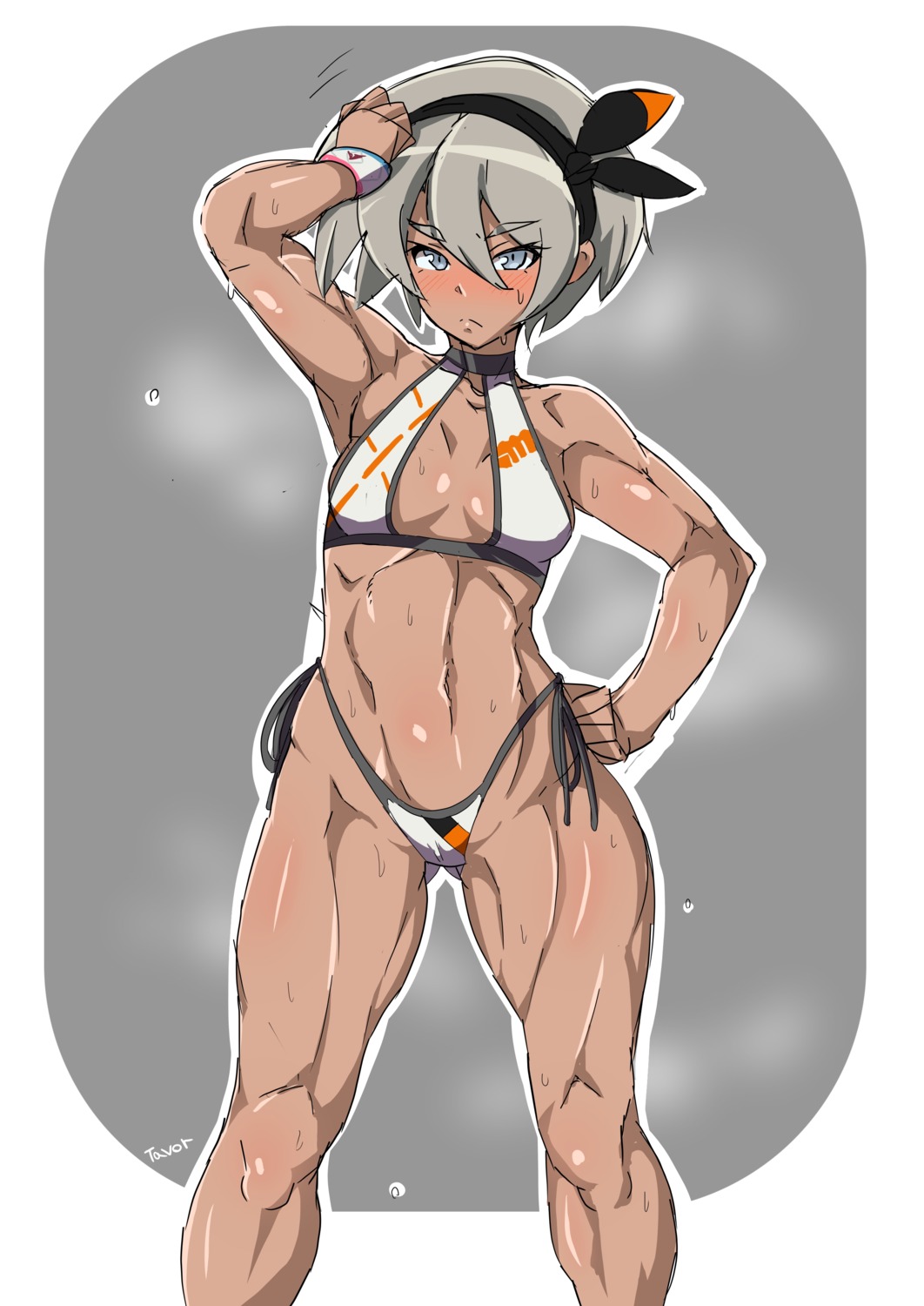 bikini cameltoe pokemon pokemon_swsh saitou_(pokemon) swimsuits tavor_(m_tavor)