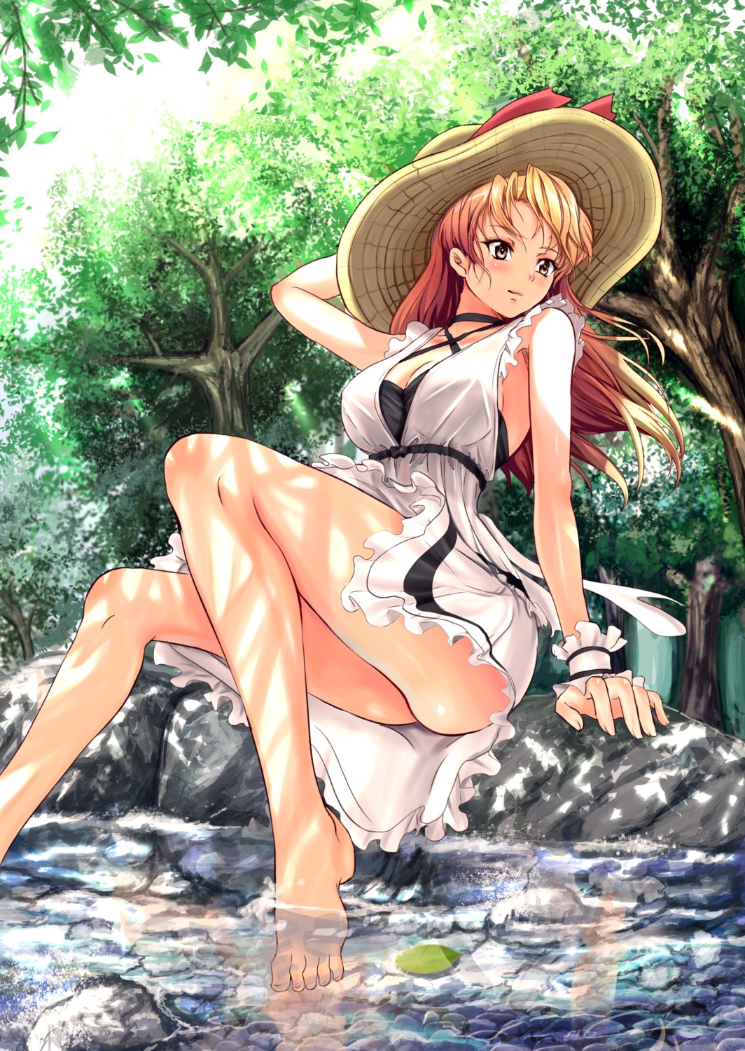 cleavage dress soyokaze summer_dress