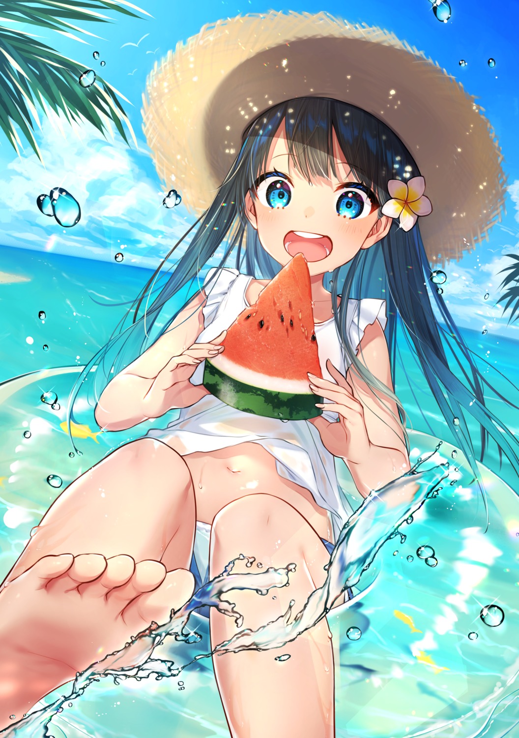 feet kitazume_kumie see_through wet wet_clothes