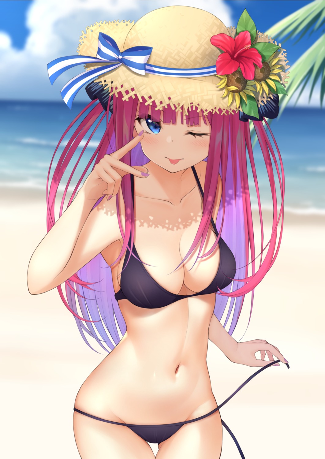 5-toubun_no_hanayome bikini mottsun_(i_40y) nakano_nino swimsuits undressing