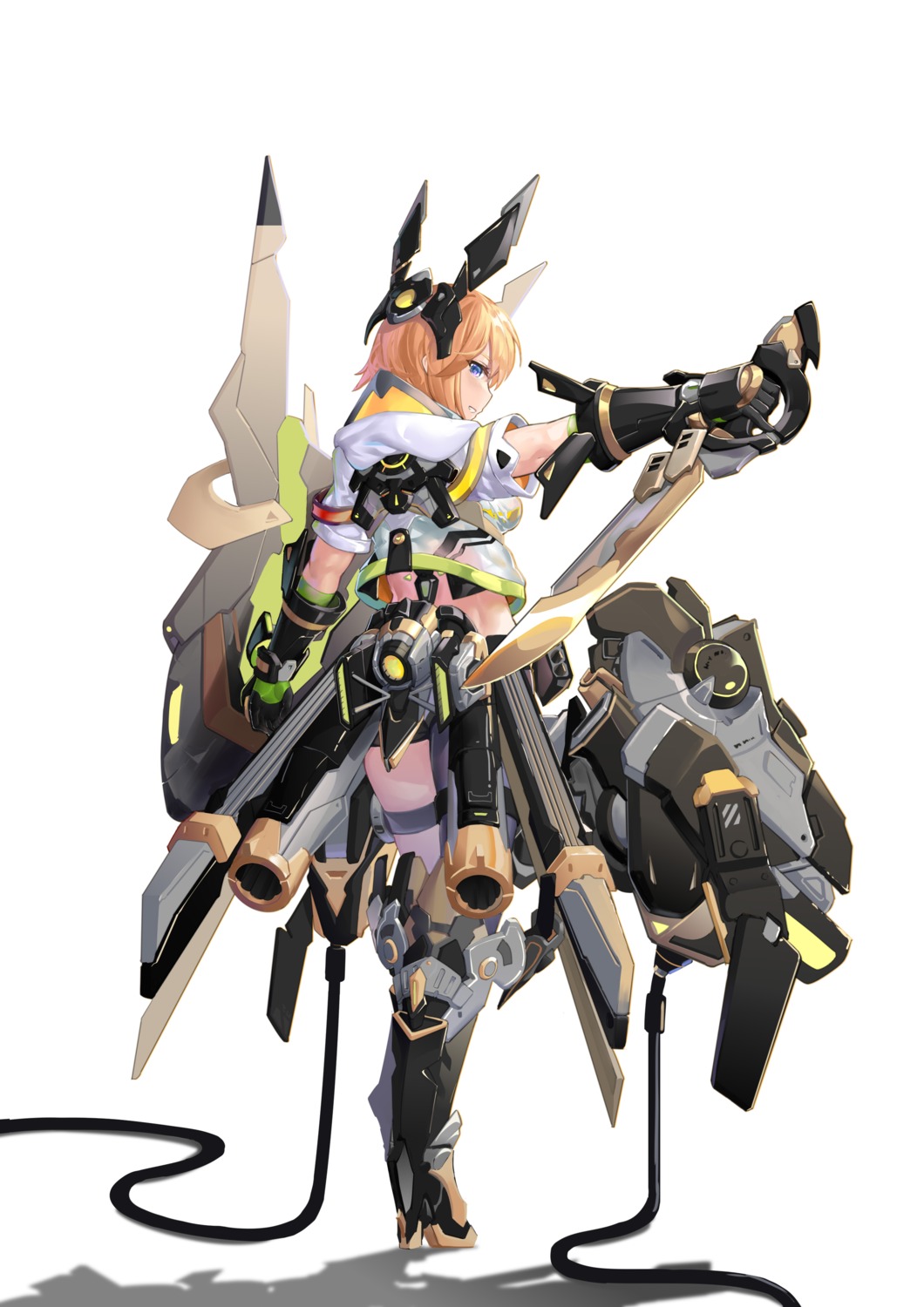 463_jun garter heels mecha_musume sword