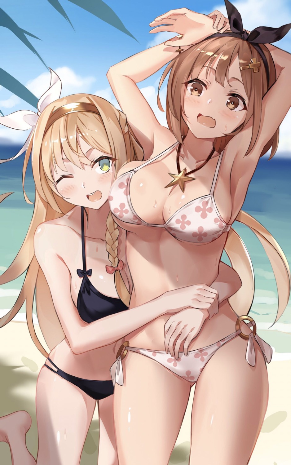 atelier atelier_ryza basil_(st_1) bikini klaudia_valentz reisalin_stout swimsuits yuri