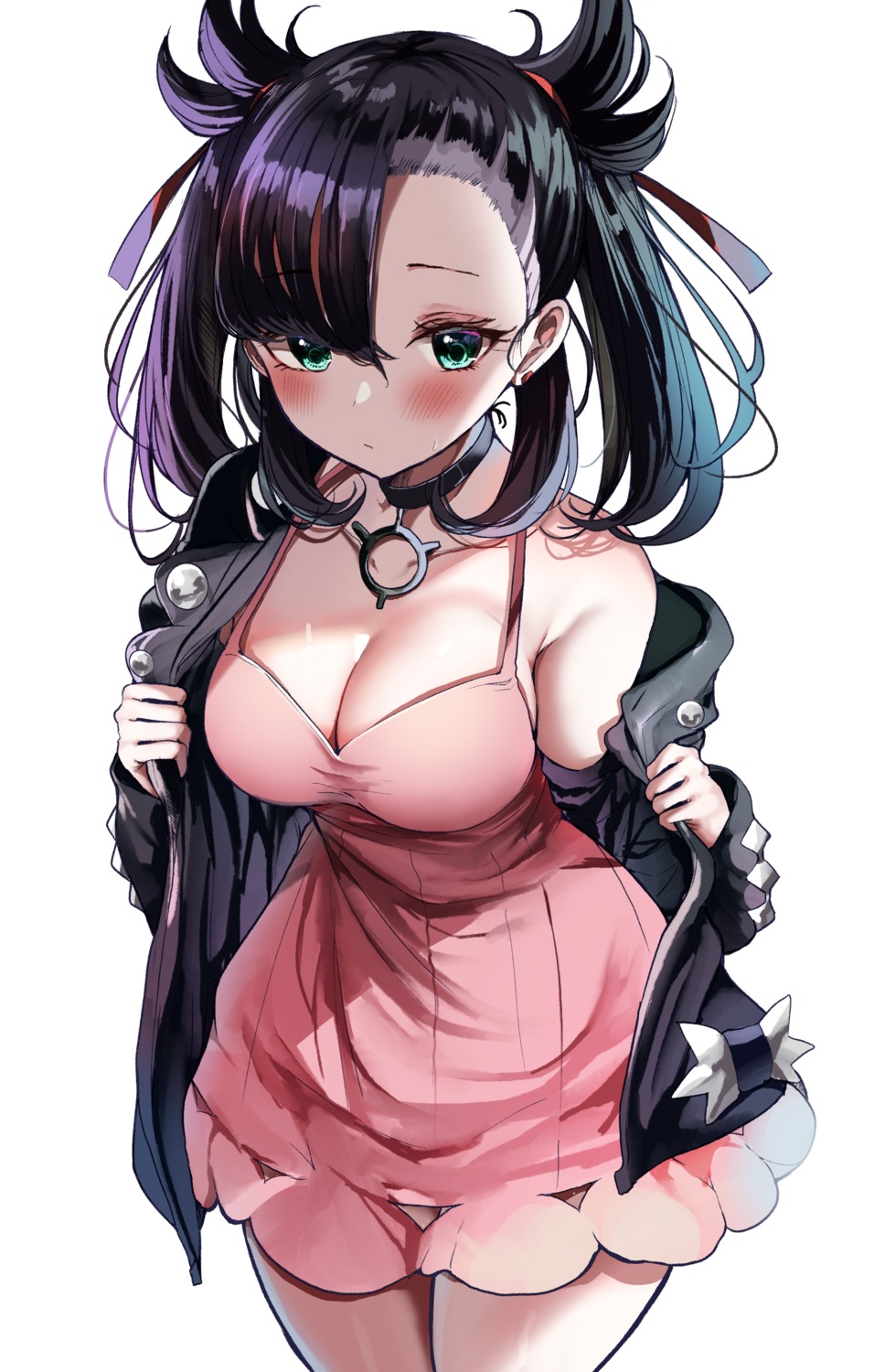 cleavage dress mary_(pokemon) pokemon pokemon_swsh sak undressing