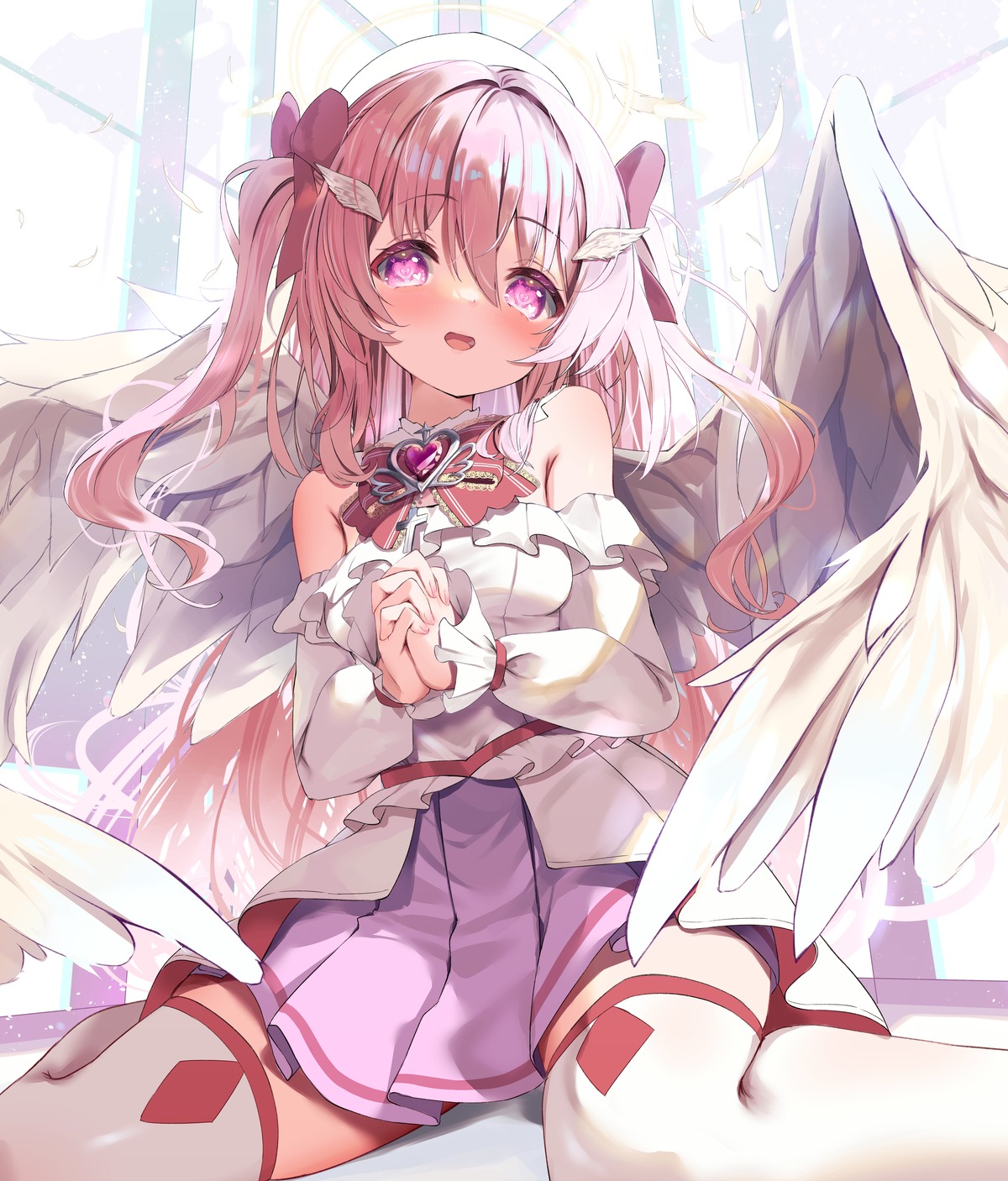 angel nyahu_(nyahu_77) thighhighs vrchat wings