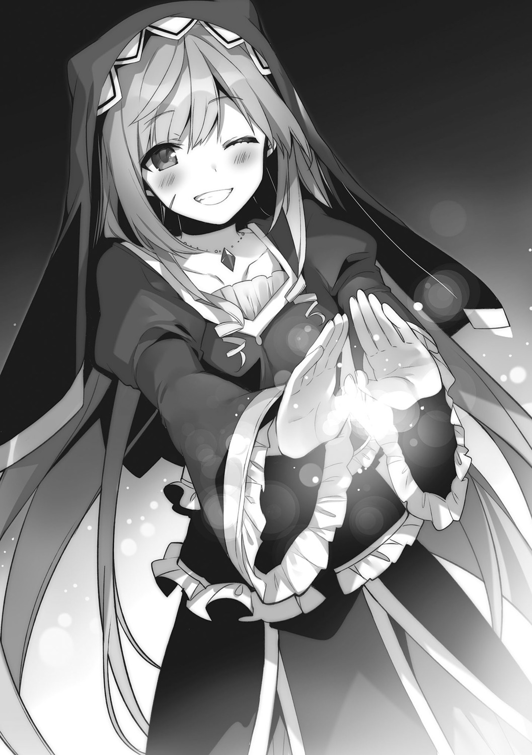 eris_(kono_subarashii_sekai_ni_shukufuku_wo!) kono_subarashii_sekai_ni_shukufuku_wo! mishima_kurone monochrome