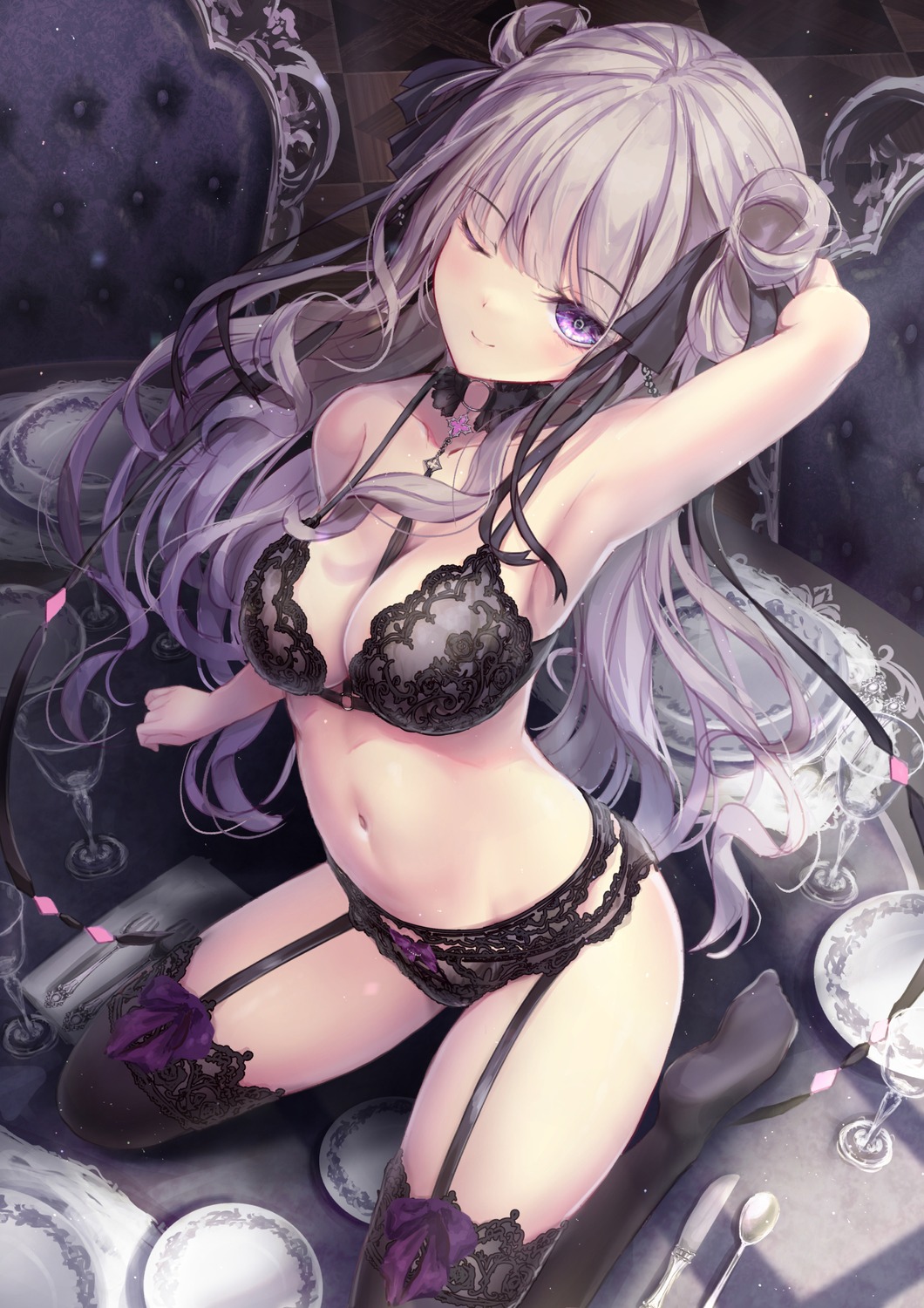 bra garter_belt lingerie missile228 pantsu stockings thighhighs