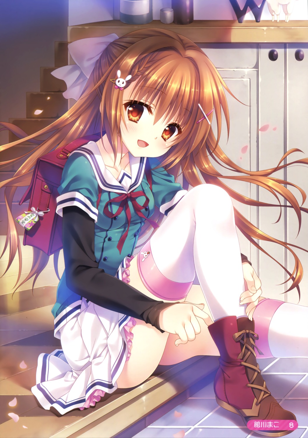 hanasaki_nonoka hanasaki_work_spring saga_planets seifuku tatekawa_mako thighhighs