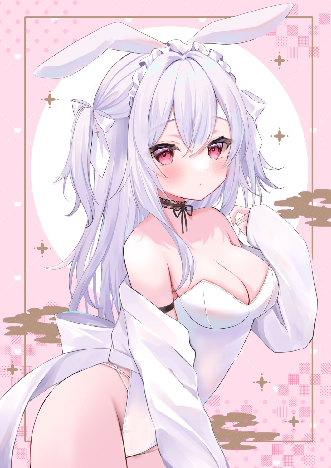 animal_ears bunny_ears bunny_girl hamico no_bra