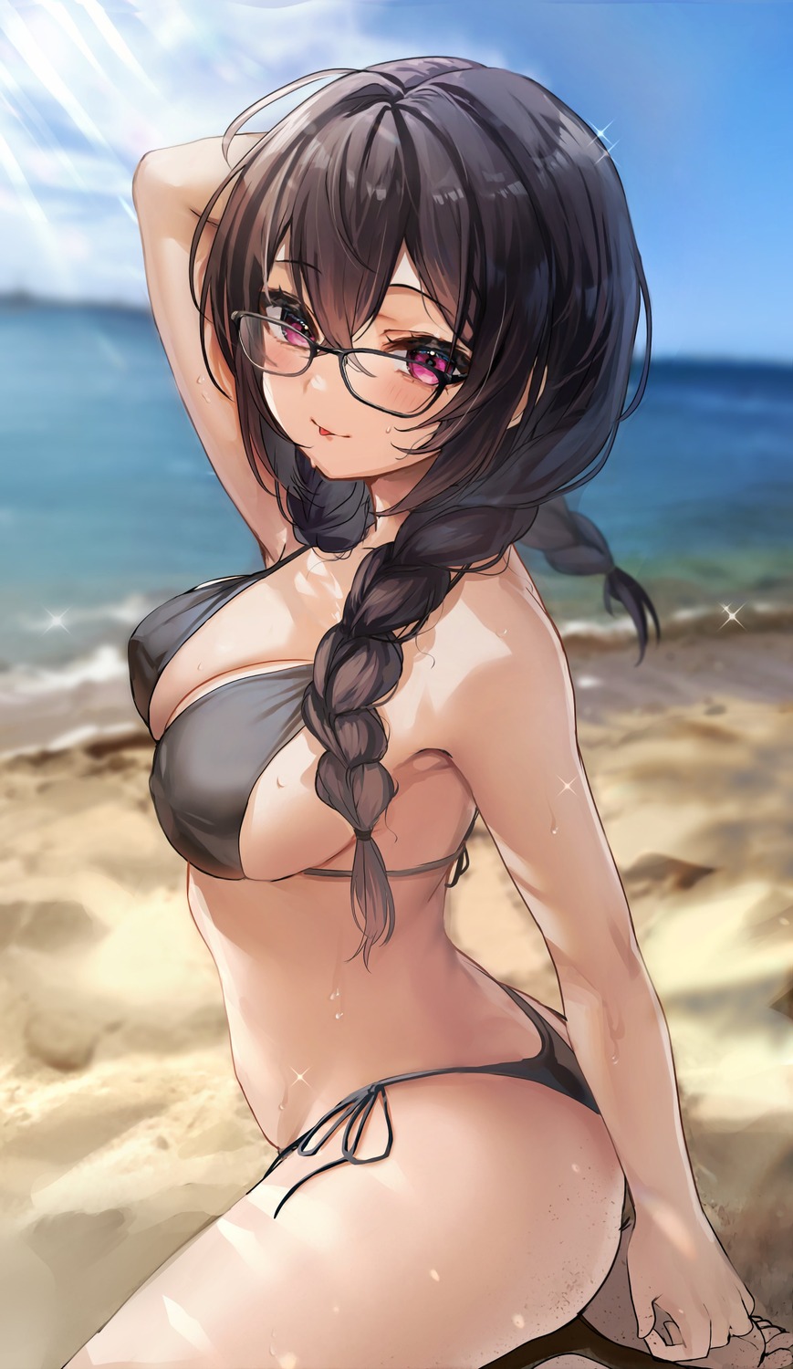 bikini erect_nipples megane swimsuits wet yufou