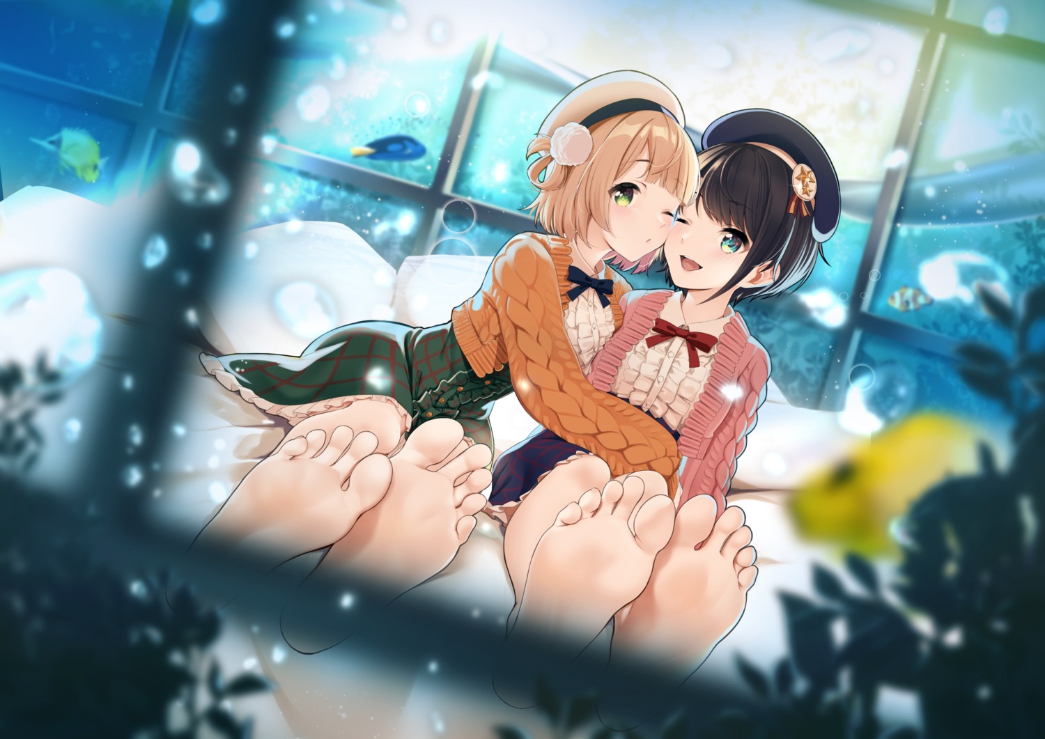 casino_(casinoep) feet hololive indie_virtual_youtuber oozora_subaru shigure_ui_(vtuber) sweater