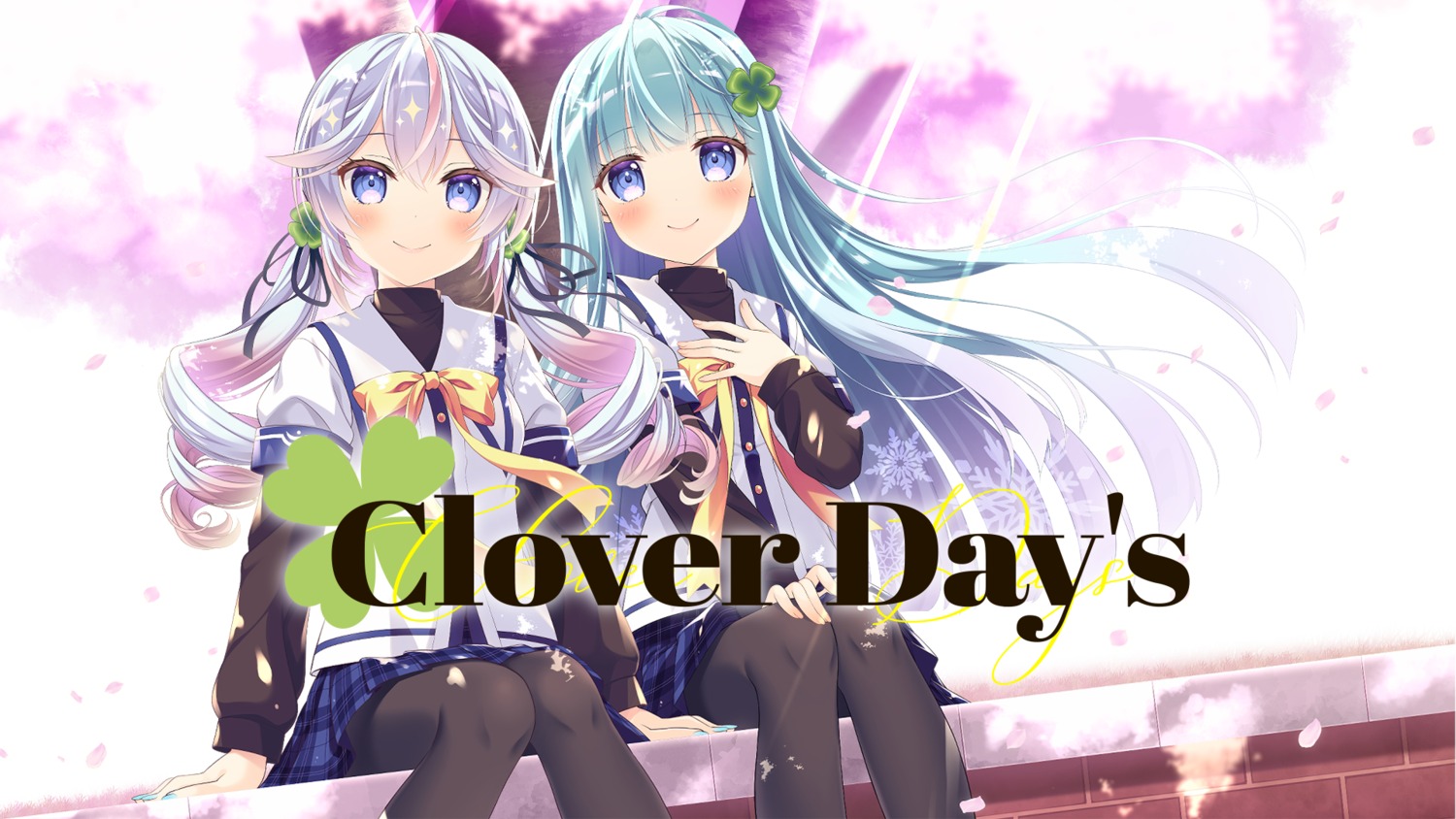 alcot clover_day's cosplay kagami_hekiru kagami_hikaru narumi_yuu pantyhose seifuku wallpaper