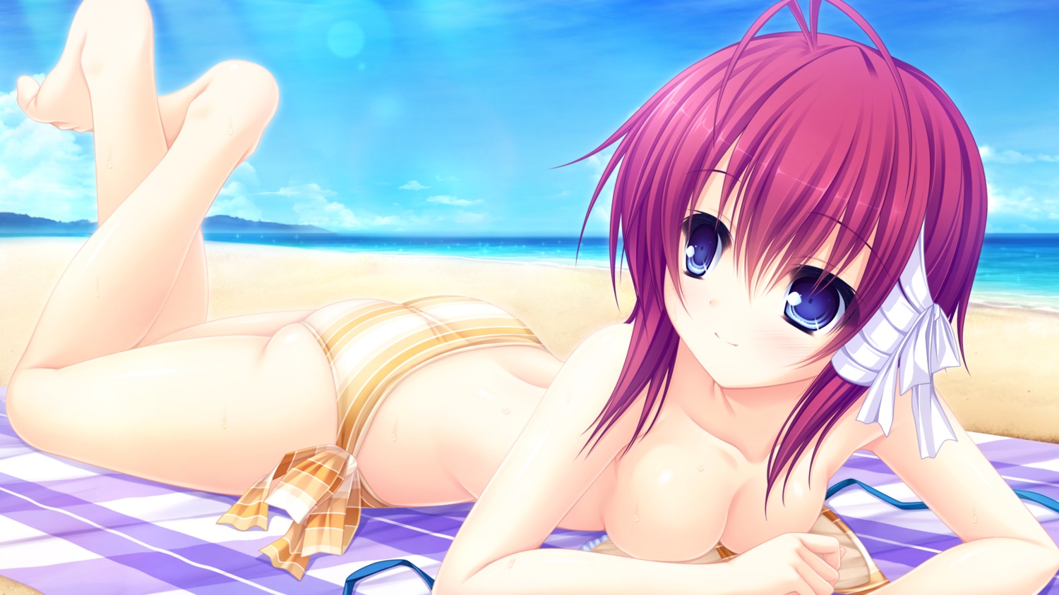 bikini game_cg justy_x_nasty kuroki_kirie mikagami_mamizu swimsuits topless whirlpool