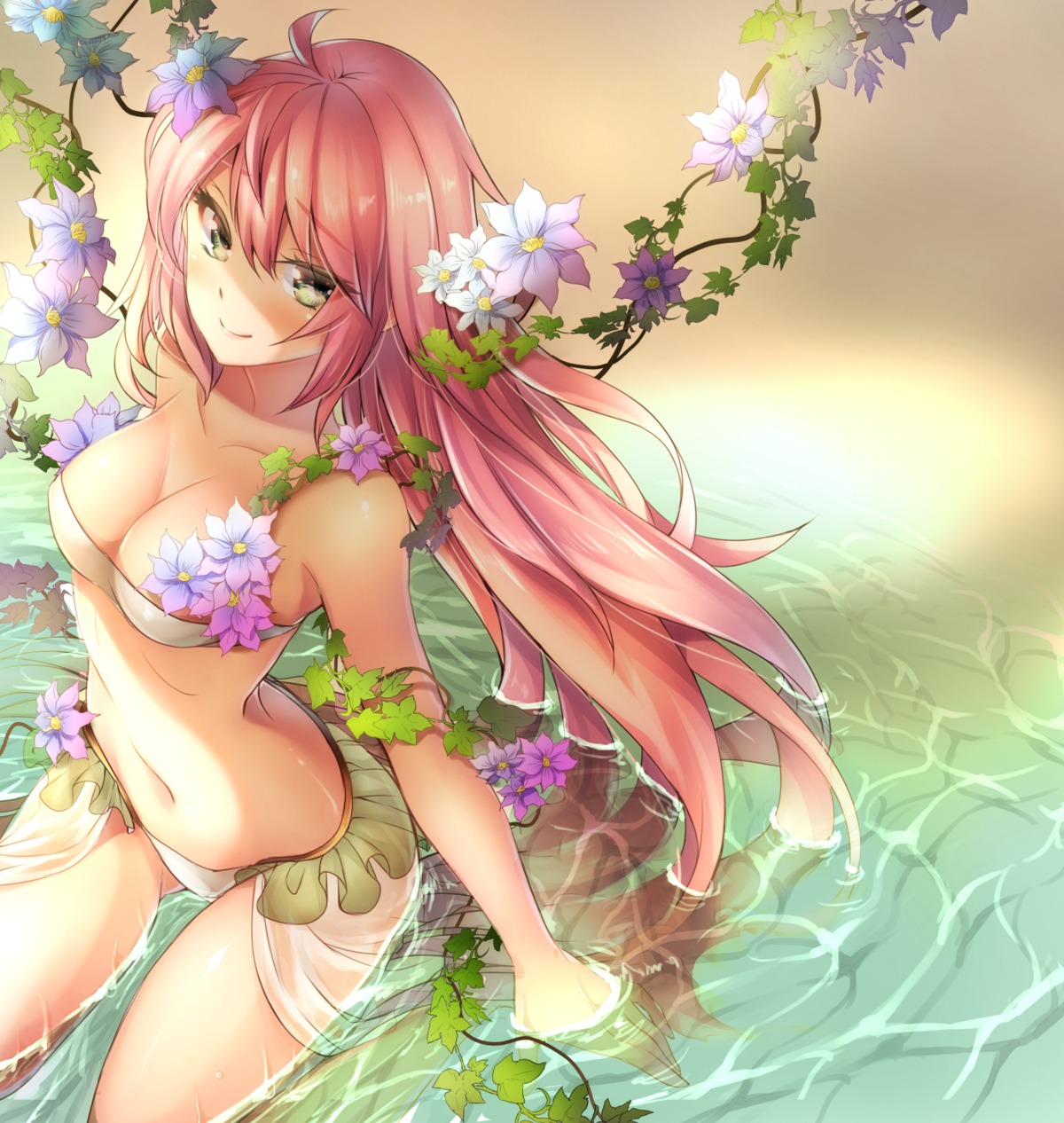 bikini cleavage dies_irae mia_(gute-nacht-07) rusalka_schwagerin see_through swimsuits wet