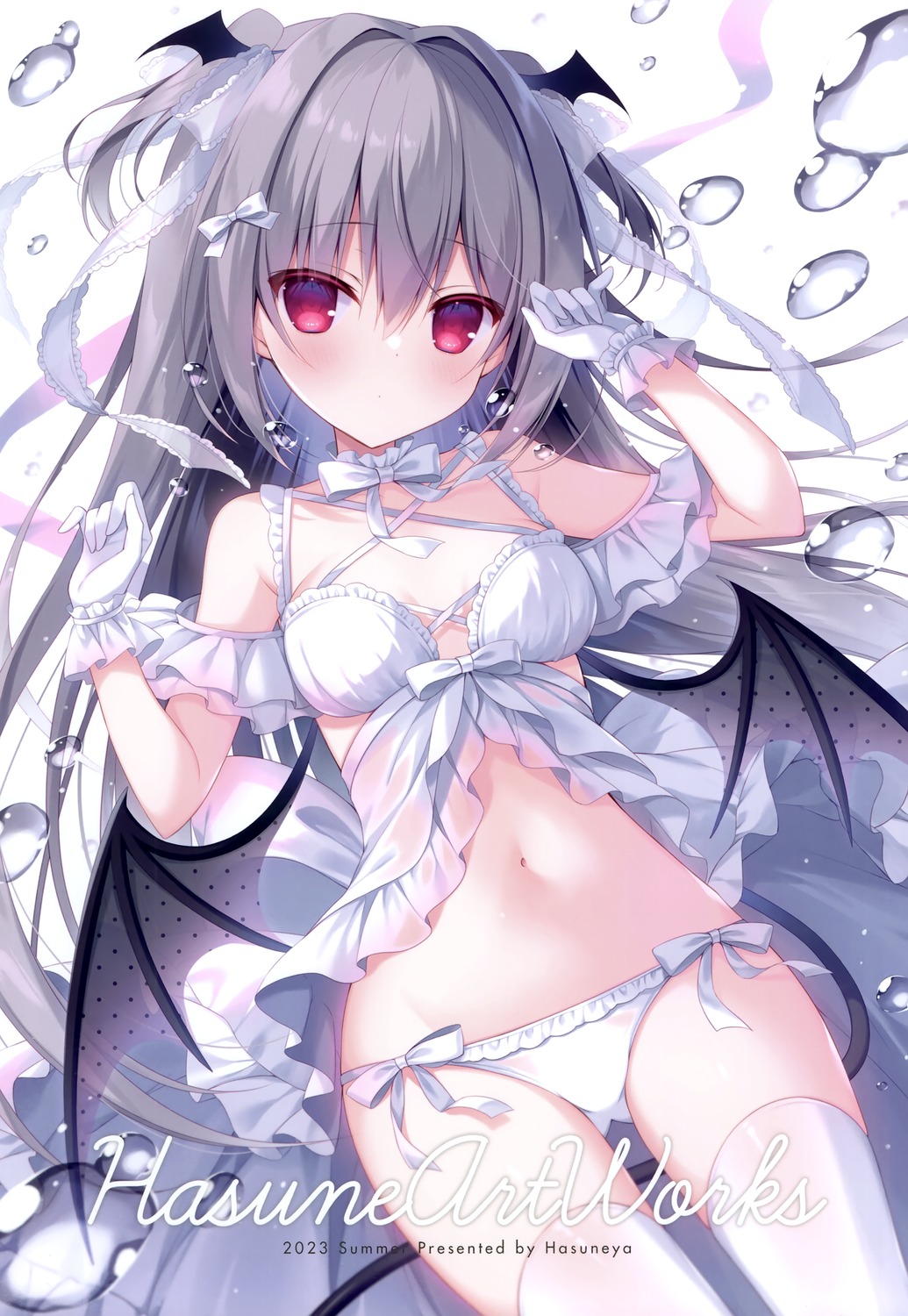 bra devil hasune hasuneya lingerie pantsu see_through string_panties tail wings