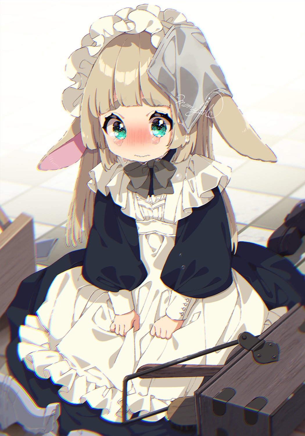 animal_ears bunny_ears maid mamyouda