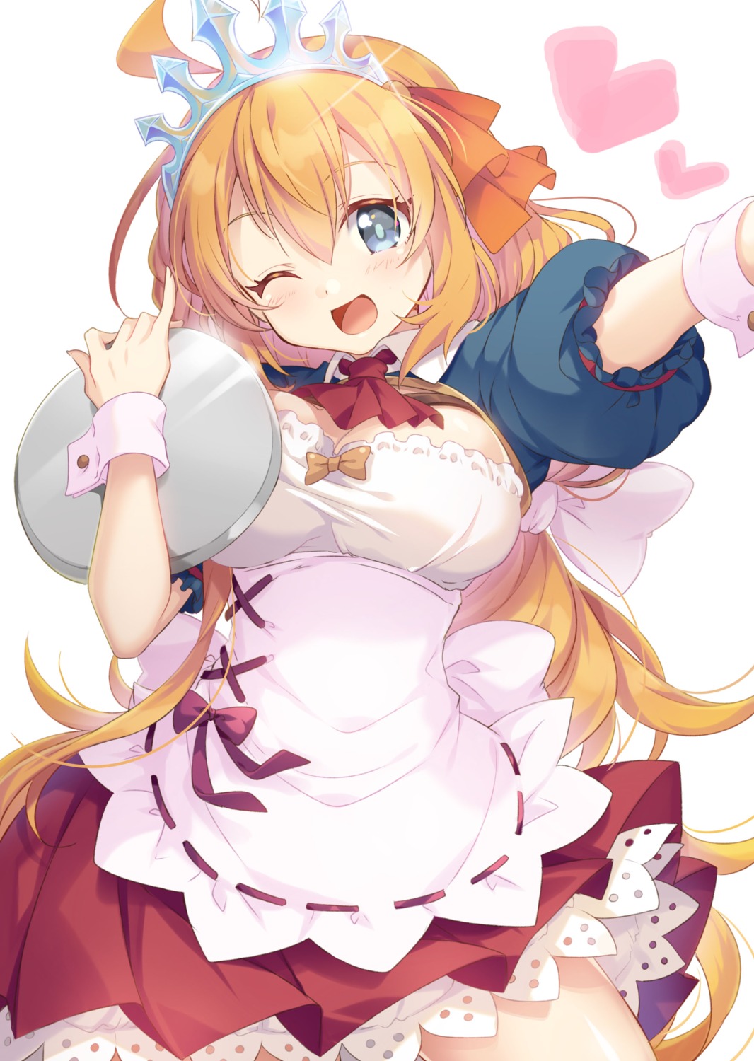 cleavage pecorine princess_connect princess_connect!_re:dive skirt_lift takase_kou waitress