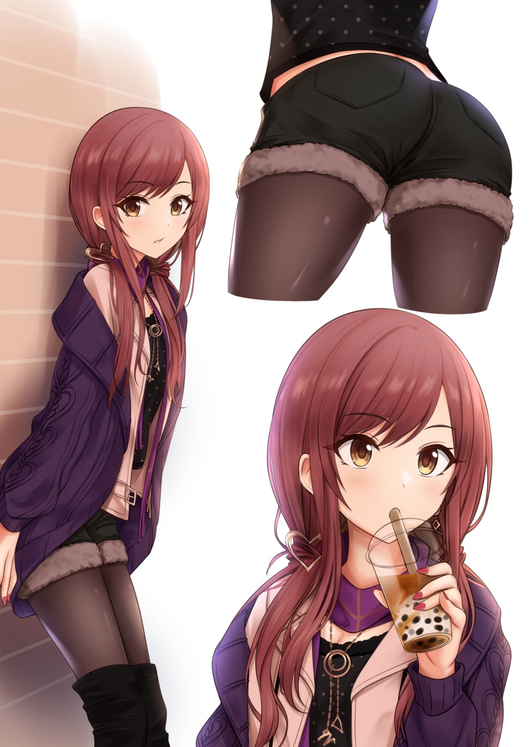 ass miyar2d2 oosaki_amana pantyhose the_idolm@ster the_idolm@ster_shiny_colors thighhighs