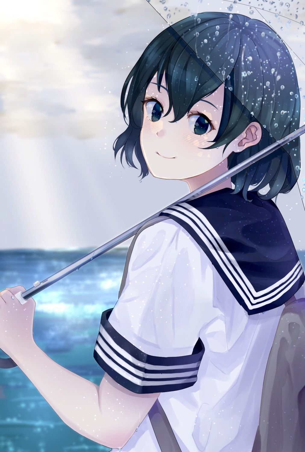 ancolatte_(onikuanco) kaban_(kemono_friends) kemono_friends seifuku umbrella