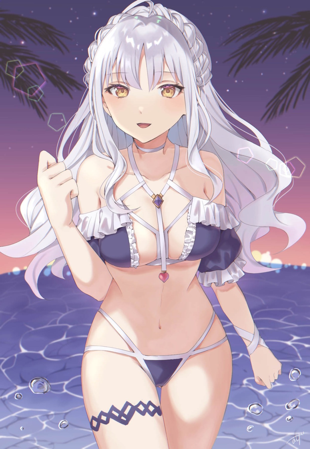 bikini caren_hortensia fate/grand_order garter oshage_(osyage921) swimsuits