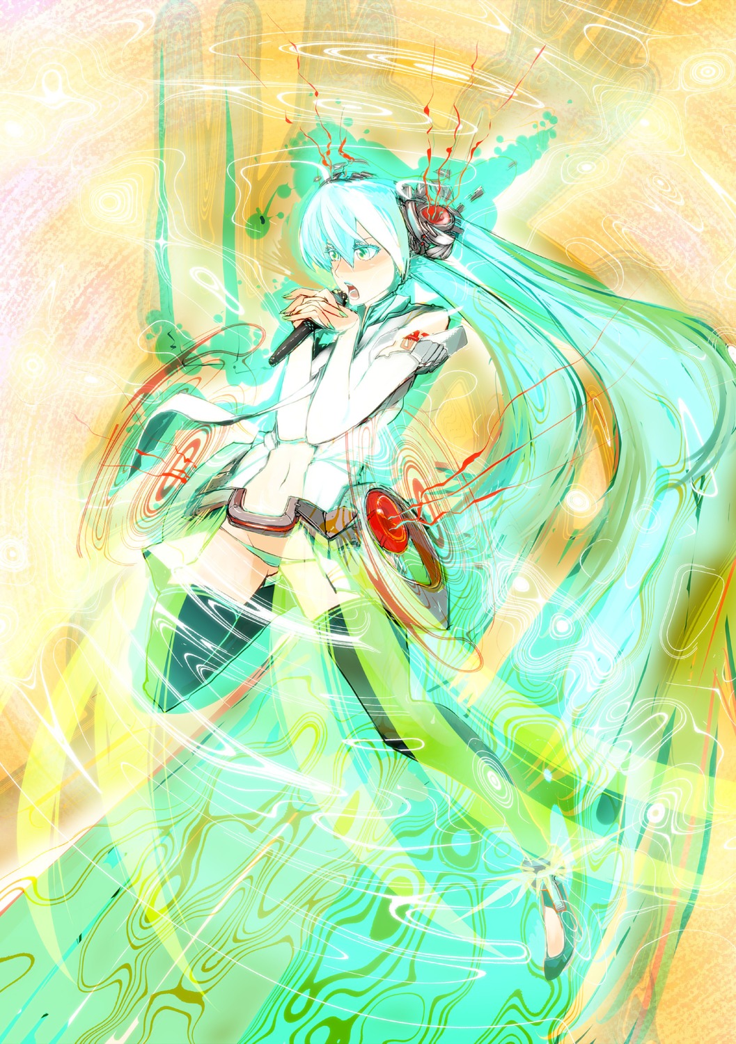 hatsune_miku miku_append okinya pantsu vocaloid vocaloid_append