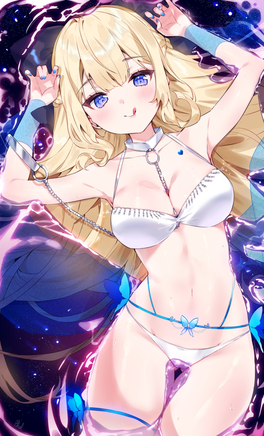 bikini cheli_(kso1564) garter swimsuits wet