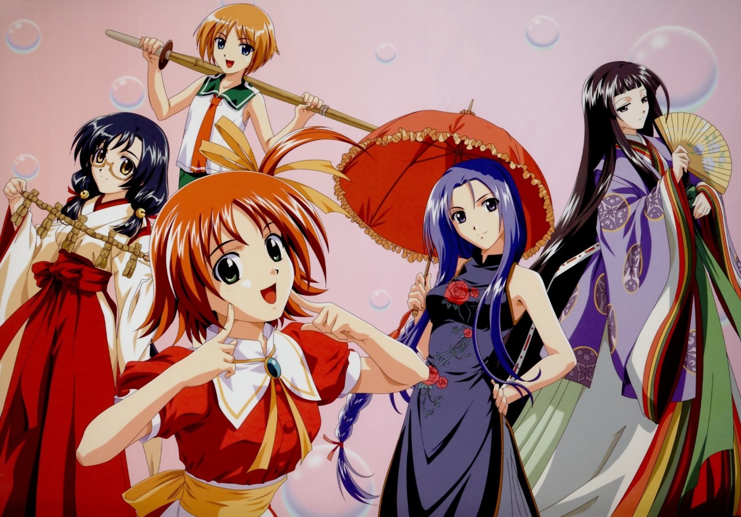 chinadress fukushima_kinu honda_sarasa katou_asa kuroda_rinzu miko raimuiro_senkitan sanada_momen