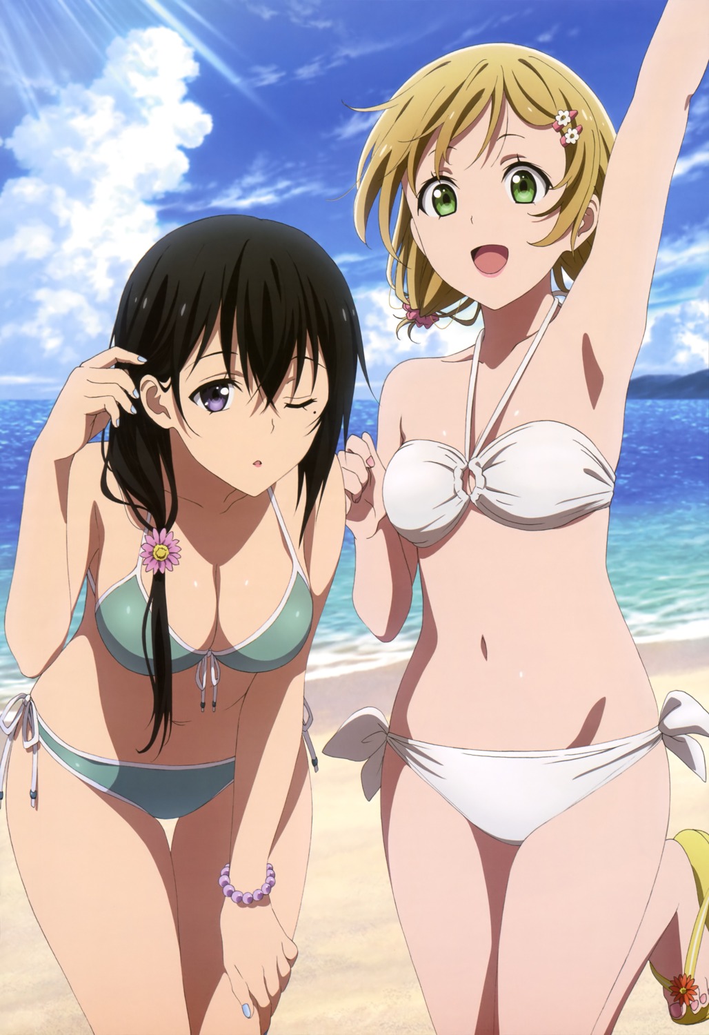 bikini cleavage jamie_hazaford shirogane_no_ishi_argevollen suzushiro_saori swimsuits