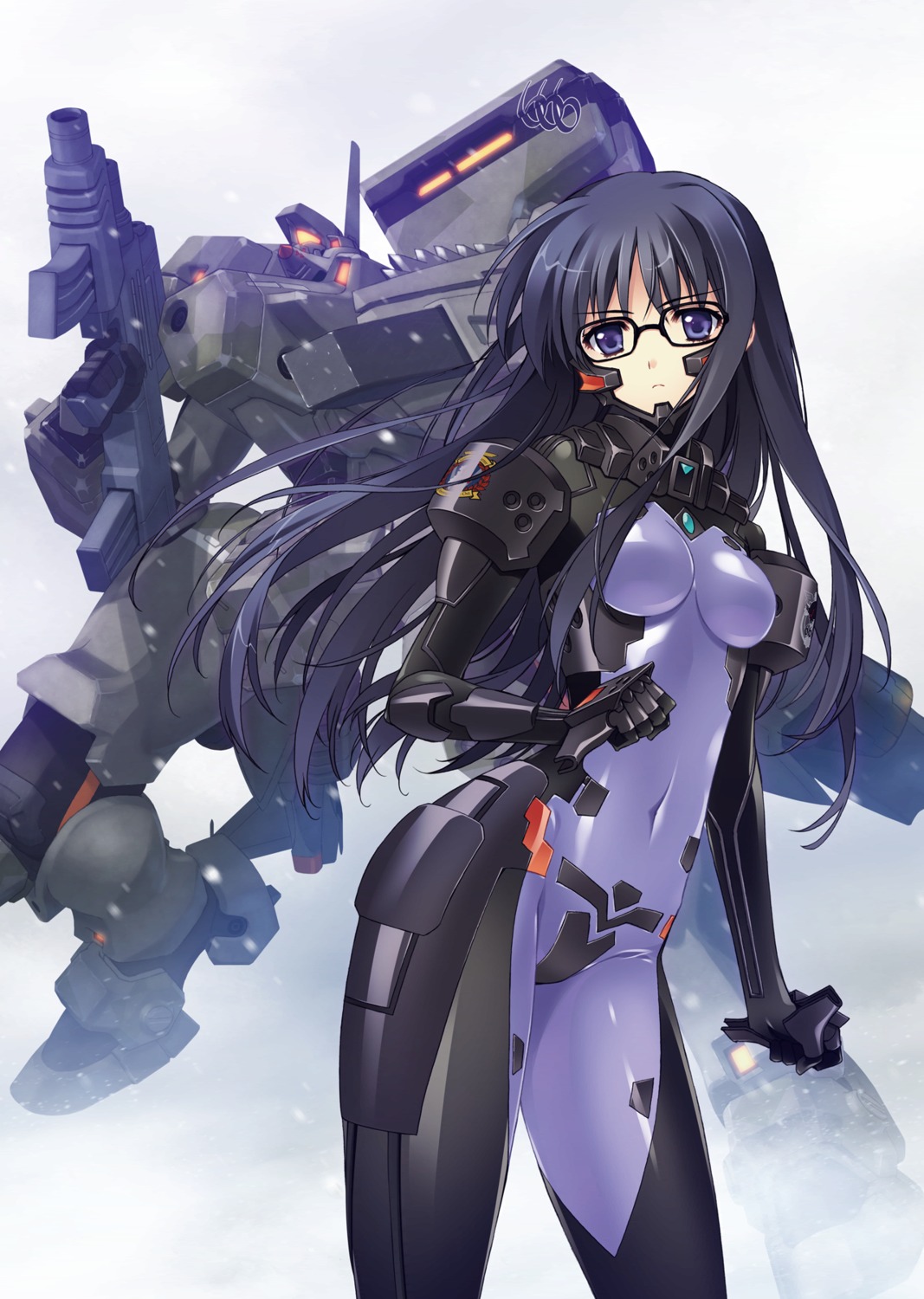 bodysuit carnelian gretel_jeckeln gun mecha megane muvluv schwarzesmarken