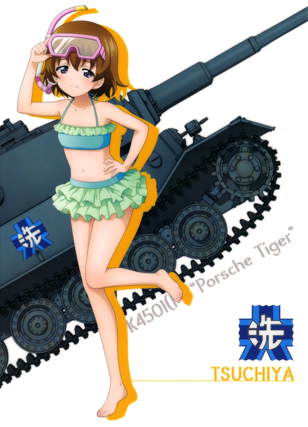 bikini girls_und_panzer swimsuits tsuchiya_(girls_und_panzer)