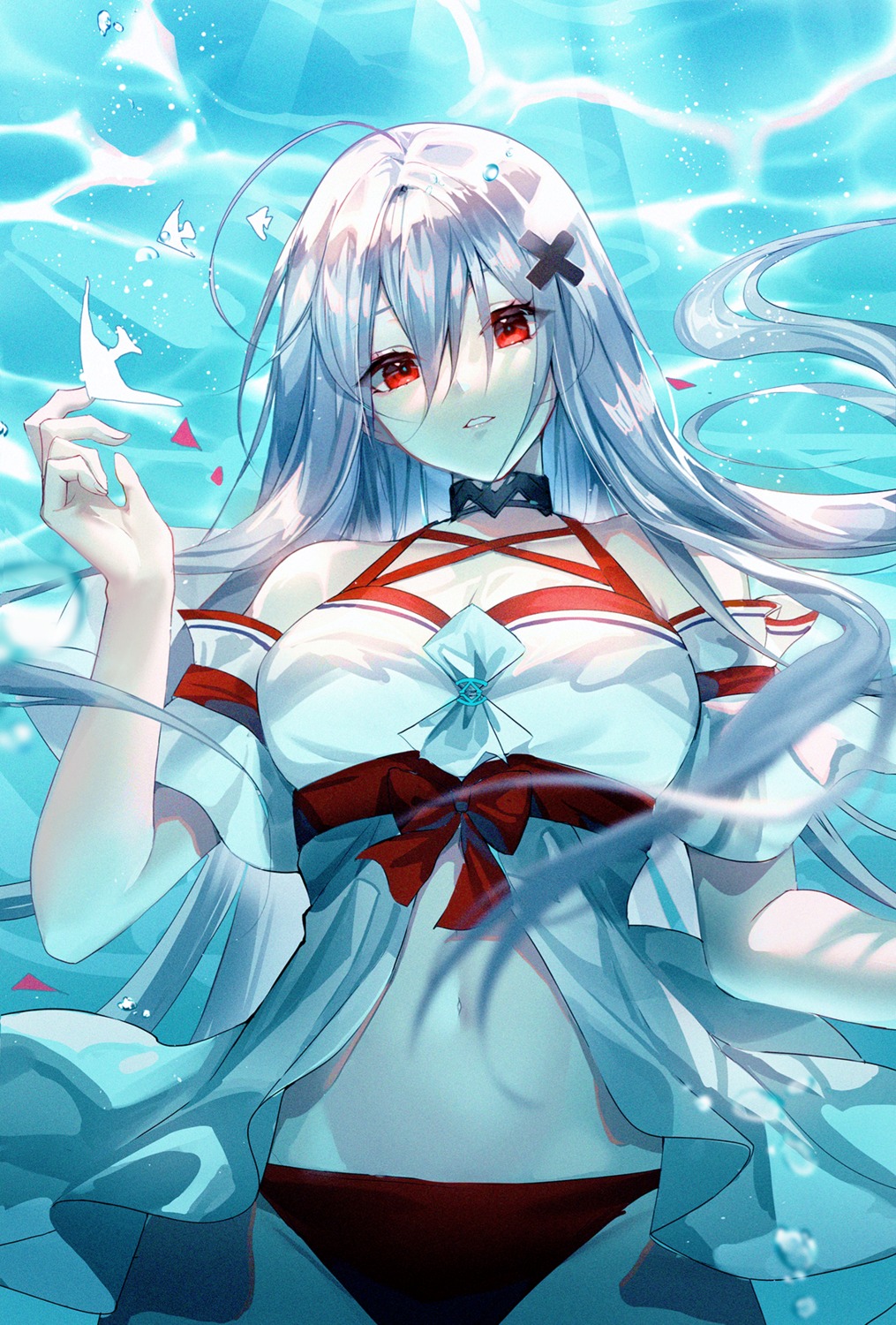 arknights bikini kernel_killer skadi_(arknights) swimsuits wet