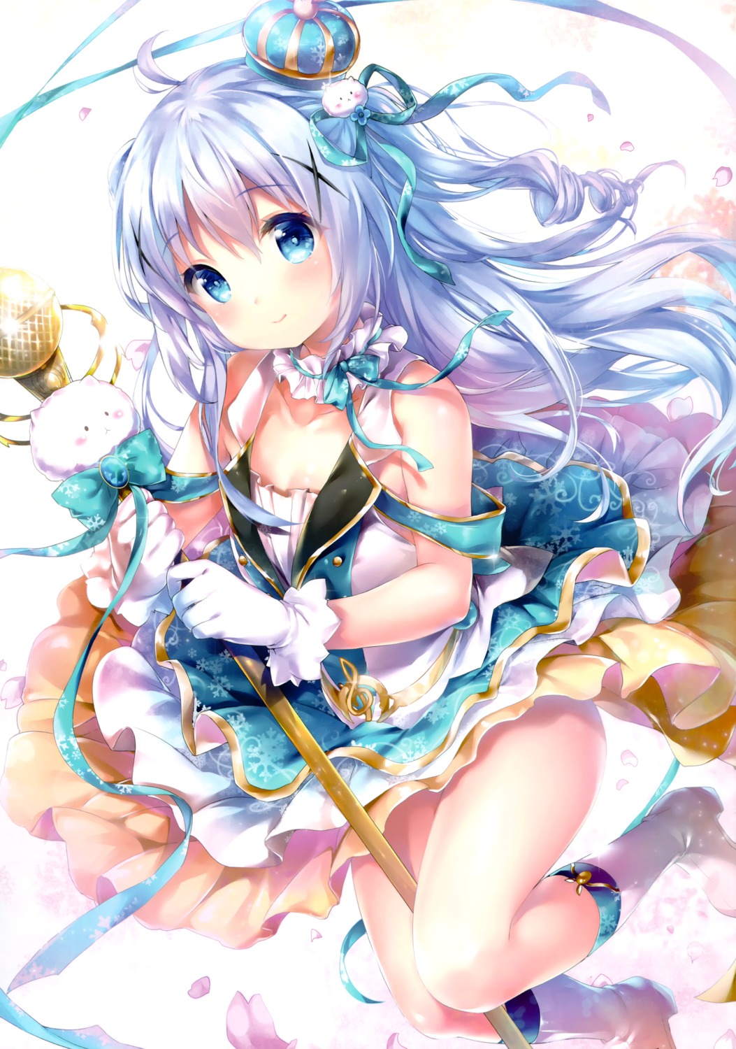 chiyingzai dress gochuumon_wa_usagi_desu_ka? kafuu_chino skirt_lift yuukai_kinshi