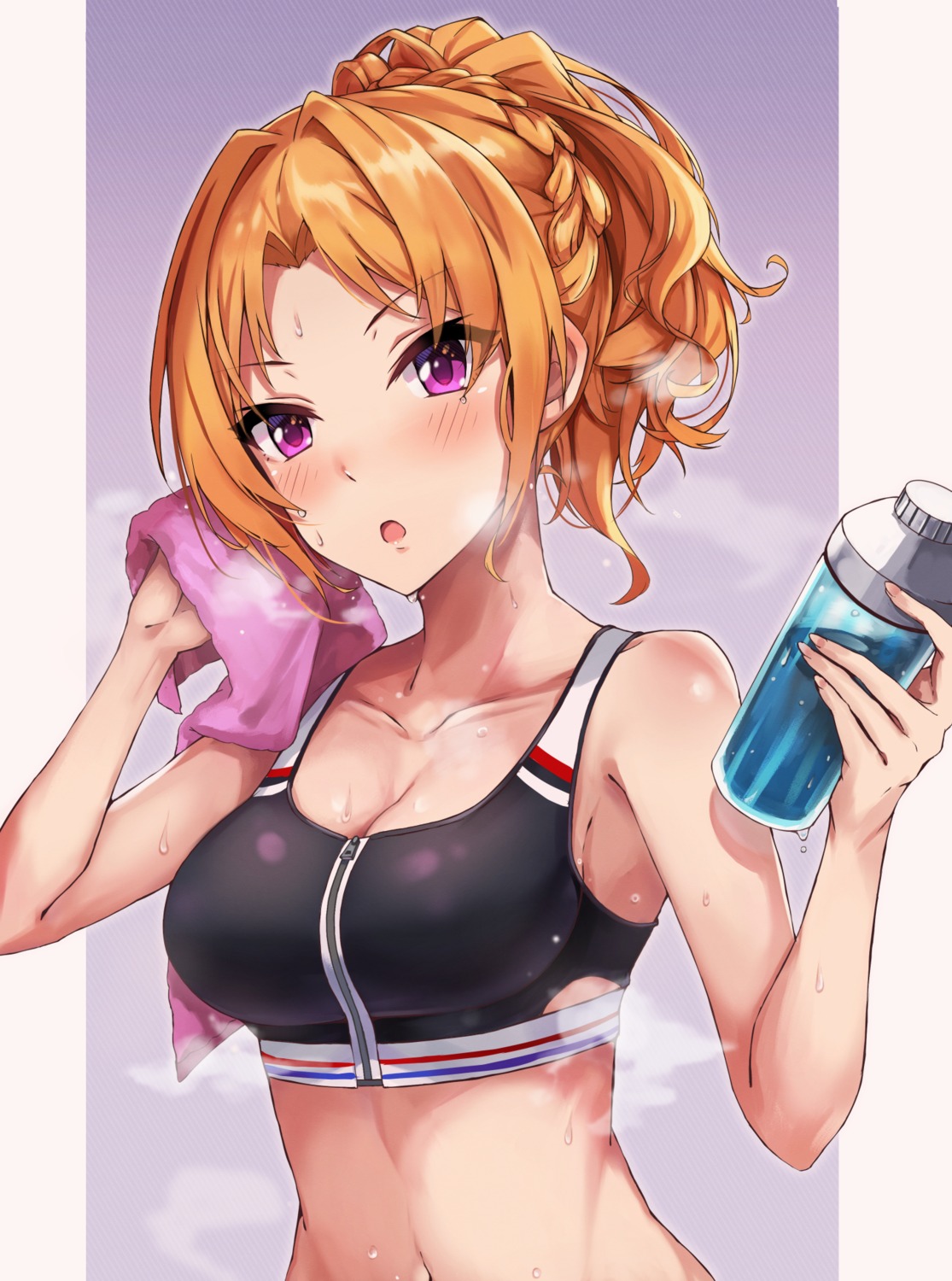 bra cleavage hasumushi kiryuu_tsukasa_(idolm@ster) the_idolm@ster the_idolm@ster_cinderella_girls wet