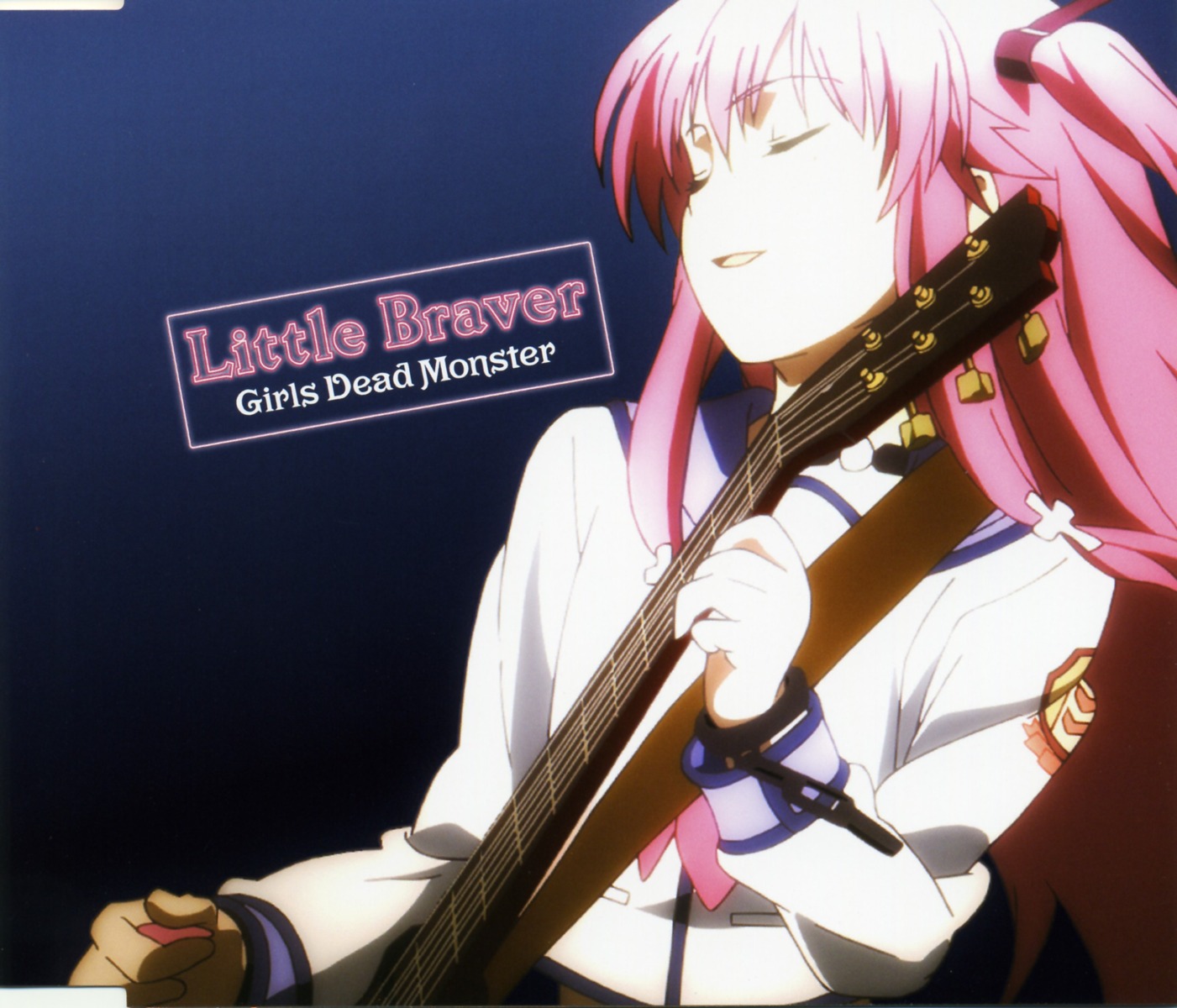 angel_beats! disc_cover guitar screening seifuku yui_(angel_beats!)