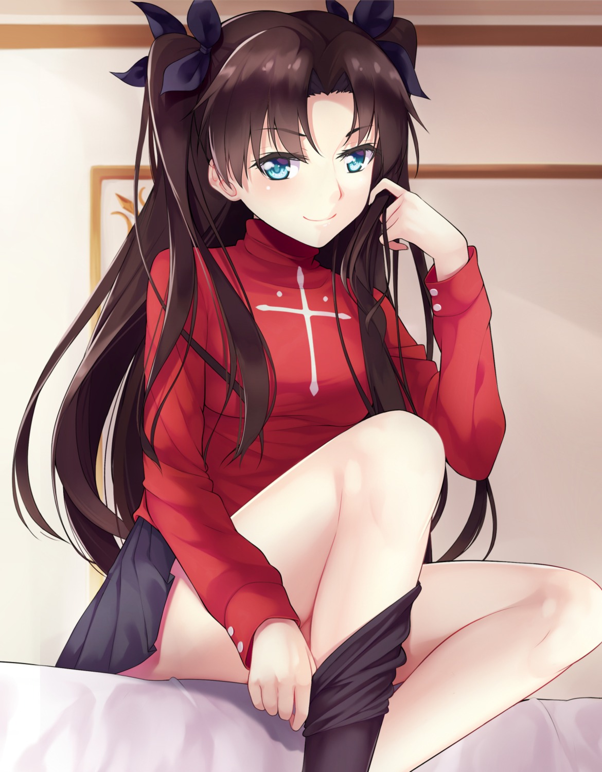 aoi_(buzhuen444) fate/stay_night thighhighs toosaka_rin undressing