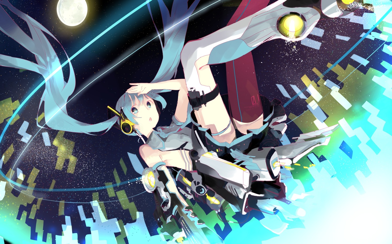 chibiibiru hatsune_miku mecha_musume thighhighs vocaloid