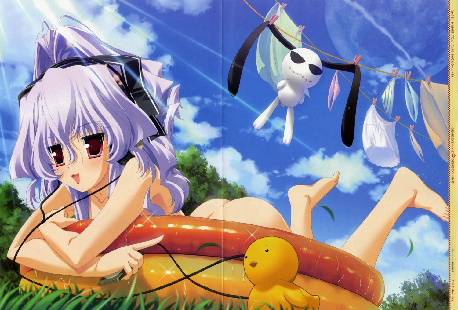 ass crease feet headphones meroq minna_no_uta naked sakaki_maki sakuragaoka_onpu