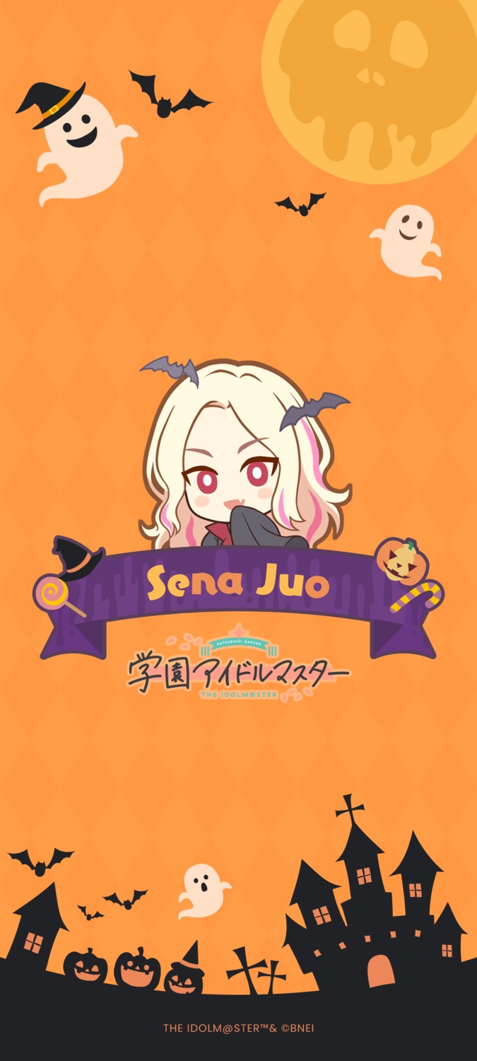 bandai_namco chibi gakuen_idolm@ster halloween juuou_sena tagme the_idolm@ster