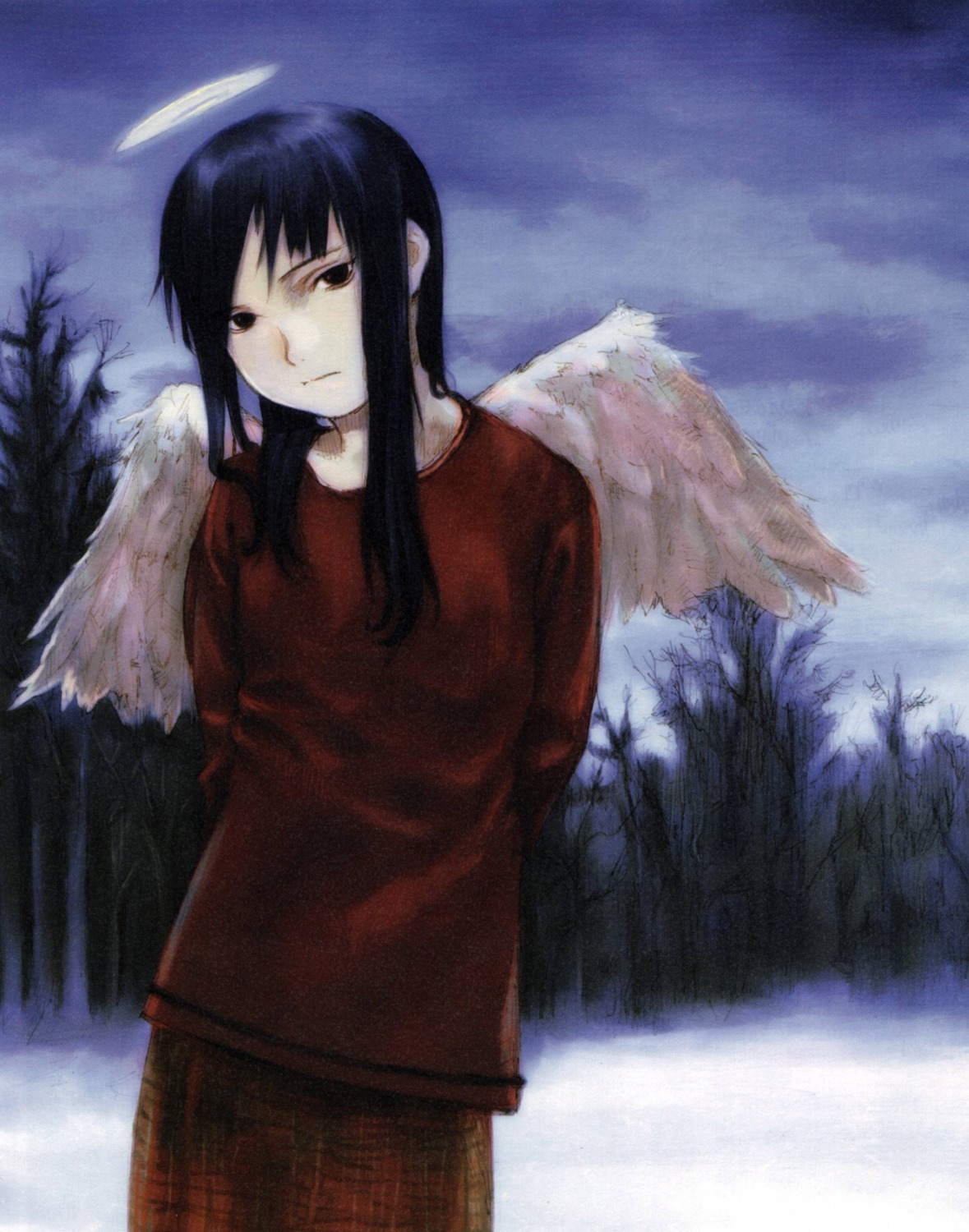 abe_yoshitoshi haibane_renmei reki_(haibane_renmei) wings