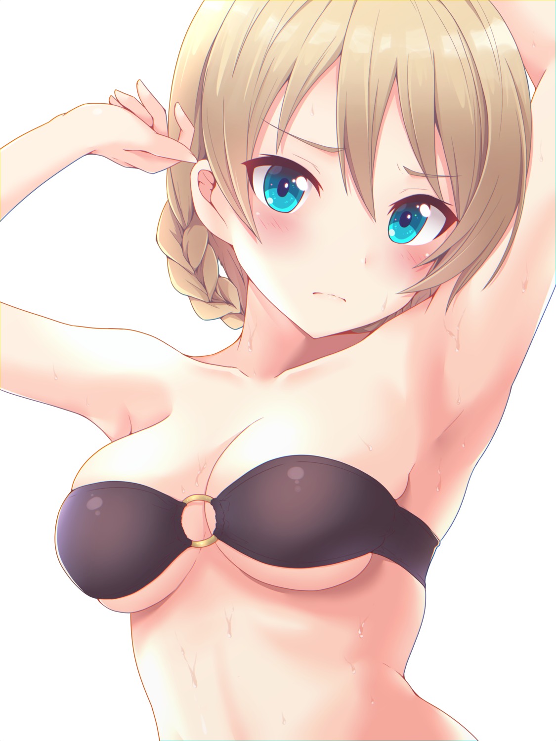 bikini_top darjeeling girls_und_panzer swimsuits twinameless wet