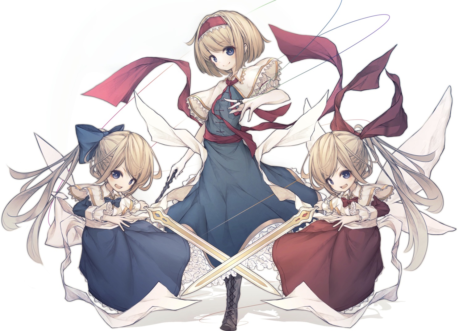 alice_margatroid hito_komoru sword touhou weapon wings