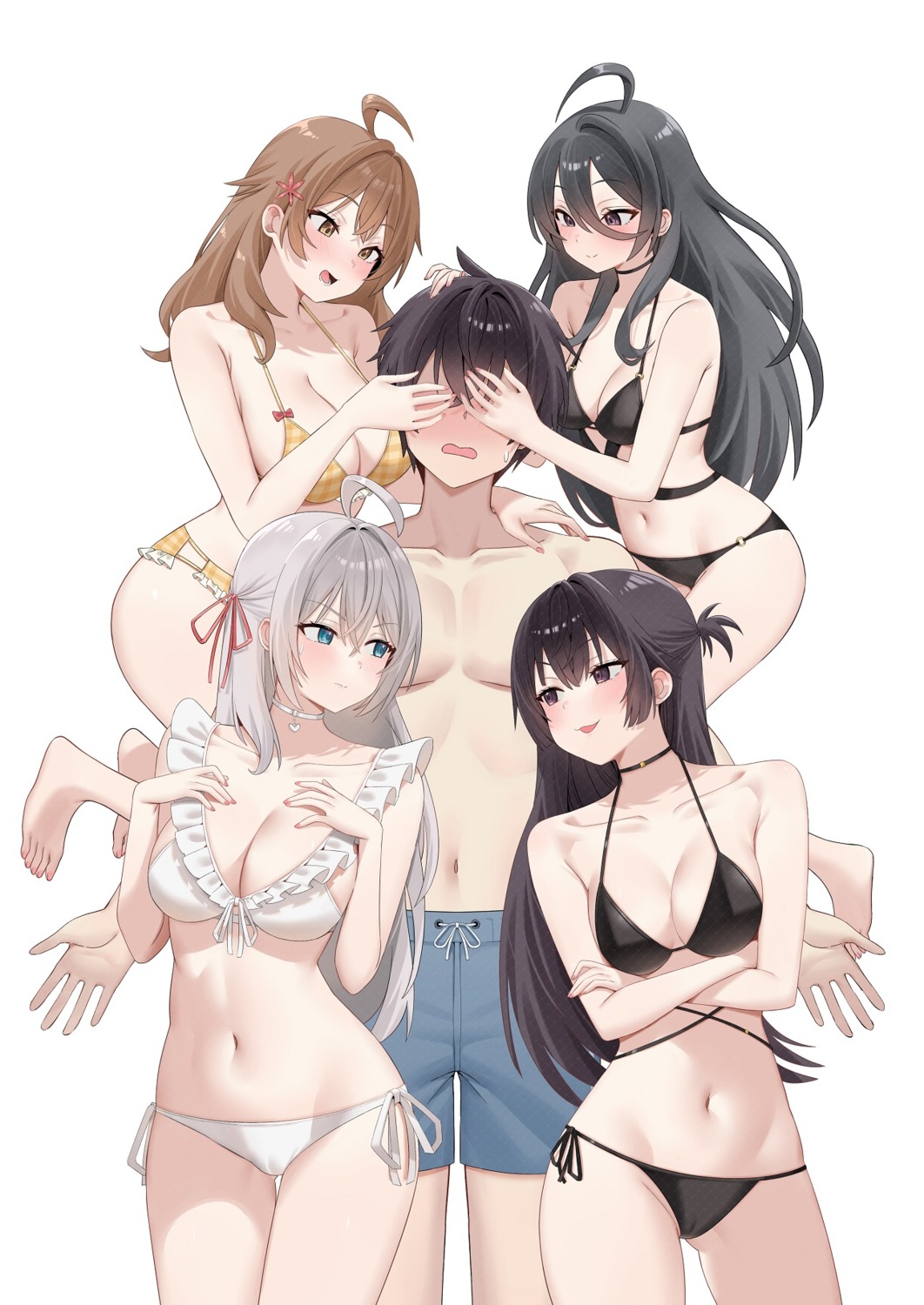 alisa_mikhailovna_kujou bikini breast_hold cameltoe chen_yang_yang kimishima_ayano kuze_masachika mariya_mikhailovna_kujou suou_yuki swimsuits tokidoki_bosotto_russia-go_de_dereru_tonari_no_alya-san