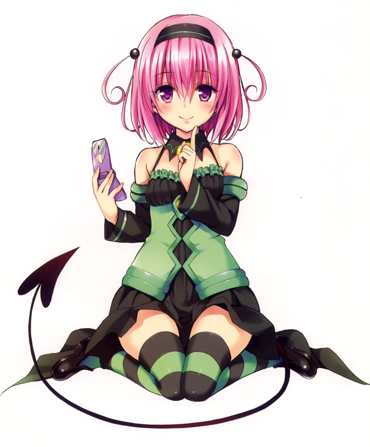 momo_velia_deviluke tail thighhighs to_love_ru yabuki_kentarou